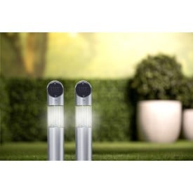 Grundig Solar Garden LED-Lamp - RVS/kunststof - zonne-energie