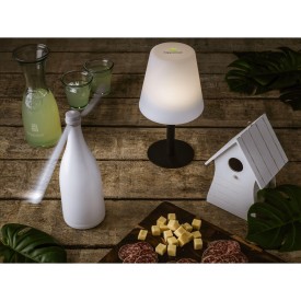 Gusta Solar tafellamp - kunststof - 2 lichtstanden - oplaadbaar