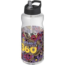 H2O Active® Big Base 1 l drinkfles met tuitdeksel-Zwart