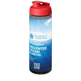 H2O Active® drinkfles 850 ml - rPET - klikdop-Houtskool, rood
