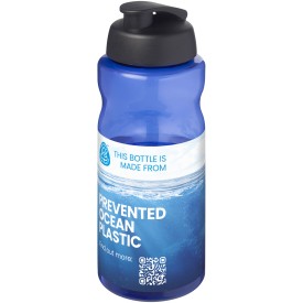 H2O Active® Eco Big Base 1 l drinkfles met klapdeksel-Blauw, zwart