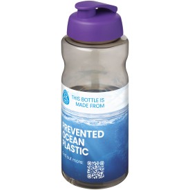 H2O Active® Eco Big Base 1 l drinkfles met klapdeksel-Charcoal, paars