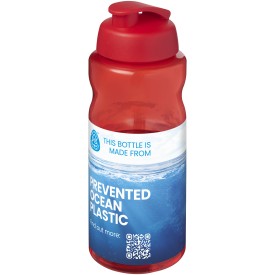 H2O Active® Eco Big Base 1 l drinkfles met klapdeksel-Rood, rood