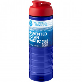 H2O Active® Eco Treble 750 ml drinkfles met klapdeksel-Blauw, rood