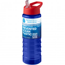 H2O Active® Eco Treble 750 ml drinkfles met tuitdeksel -Blauw, rood