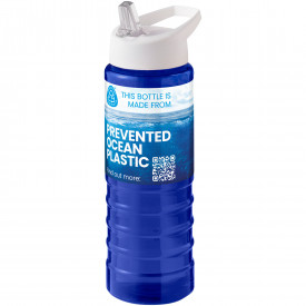 H2O Active® Eco Treble 750 ml drinkfles met tuitdeksel -Blauw, wit