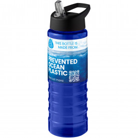 H2O Active® Eco Treble 750 ml drinkfles met tuitdeksel -Blauw, zwart