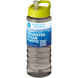H2O Active® Eco Treble 750 ml drinkfles met tuitdeksel -Charcoal, lime