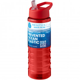 H2O Active® Eco Treble 750 ml drinkfles met tuitdeksel -Rood, rood
