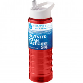 H2O Active® Eco Treble 750 ml drinkfles met tuitdeksel -Rood, wit