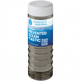 H2O Active® Eco Treble 750 ml waterfles met schroefdop-Charcoal, wit