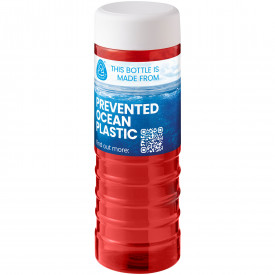 H2O Active® Eco Treble 750 ml waterfles met schroefdop-Rood, wit