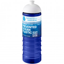 H2O Active® Eco Treble drinkfles met koepeldeksel van 750 ml -Blauw, wit
