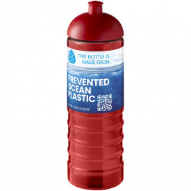 H2O Active® Eco Treble drinkfles met koepeldeksel van 750 ml -Rood, rood