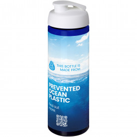 H2O Active® Eco Vibe 850 ml drinkfles met klapdeksel-Blauw, wit