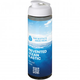 H2O Active® Eco Vibe 850 ml drinkfles met klapdeksel-Charcoal, wit