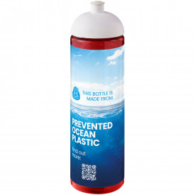 H2O Active® Eco Vibe 850 ml drinkfles met koepeldeksel -Rood, wit