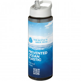 H2O Active® Eco Vibe 850 ml drinkfles met tuitdeksel -Charcoal, wit