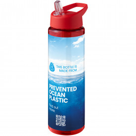 H2O Active® Eco Vibe 850 ml drinkfles met tuitdeksel -Rood, rood