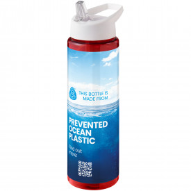 H2O Active® Eco Vibe 850 ml drinkfles met tuitdeksel -Rood, wit