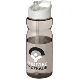 H2O Base® 650 ml sportfles met fliptuitdeksel-Charcoal,wit