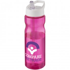H2O Base® 650 ml sportfles met fliptuitdeksel-Magenta, wit