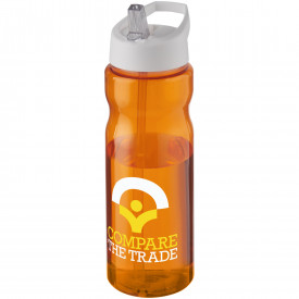 H2O Base® 650 ml sportfles met fliptuitdeksel-Oranje, wit