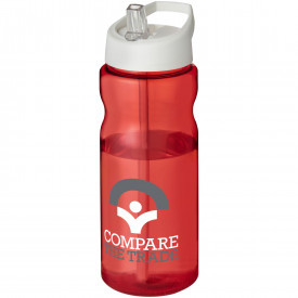 H2O Base® 650 ml sportfles met fliptuitdeksel-Rood,wit