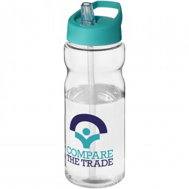 H2O Base® 650 ml sportfles met fliptuitdeksel-Transparant,aqua blauw