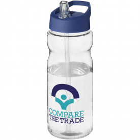 H2O Base® 650 ml sportfles met fliptuitdeksel-Transparant,blauw