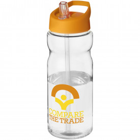 H2O Base® 650 ml sportfles met fliptuitdeksel-Transparant,oranje