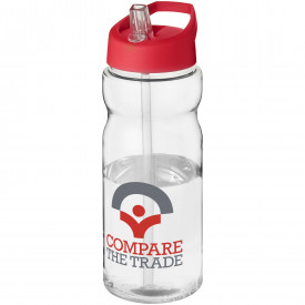 H2O Base® 650 ml sportfles met fliptuitdeksel-Transparant,rood