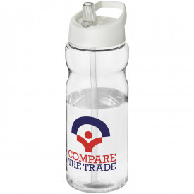 H2O Base® 650 ml sportfles met fliptuitdeksel-Transparant,wit