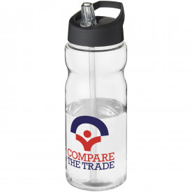 H2O Base® 650 ml sportfles met fliptuitdeksel-Transparant,zwart