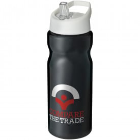 H2O Base® 650 ml sportfles met fliptuitdeksel-Zwart,wit