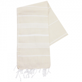 Hamam handdoek-Beige / wit