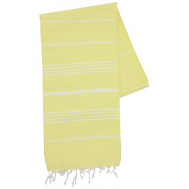 Hamam handdoek-Geel / wit