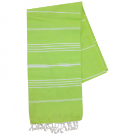 Hamam handdoek-Lime / wit