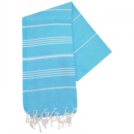 Hamam handdoek-Turquoise / wit