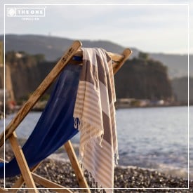 The One marine hamamdoek - 180 x 100 cm - 270 g/m² - katoen