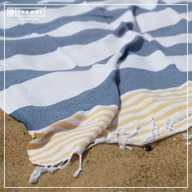 The One marine hamamdoek - 180 x 100 cm - 270 g/m² - katoen