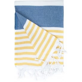Hamamdoek marine-Navy/goudgeel