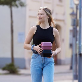 Hamburgerbox to-go - plastic - herbruikbaar