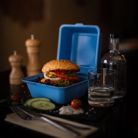 Hamburgerbox to-go - plastic - herbruikbaar