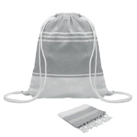 Hammam handdoek trekkoord tas set-Grijs