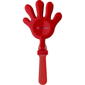Kunststof handenklapper-Rood-Zonder opdruk