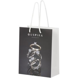 Papieren tas 170 g/m² - A5+ - gelamineerd - all over bedrukt - kunststof koord