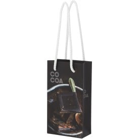 Papieren tas 170 g/m² - A6 - wit - all over bedrukt - plastic koord