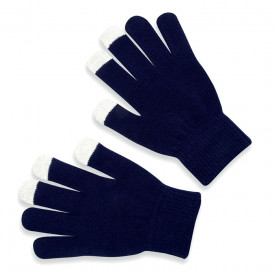 Handschoenen voor smartphones-Blauw-Zonder opdruk