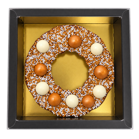 Happy Chocolade Kerstkrans Goud-Melk